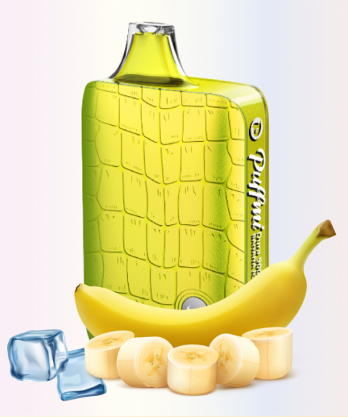 Электронная сигарета Puffmi Dura - Banana Ice (Банан Лед) , 9000 затяжек