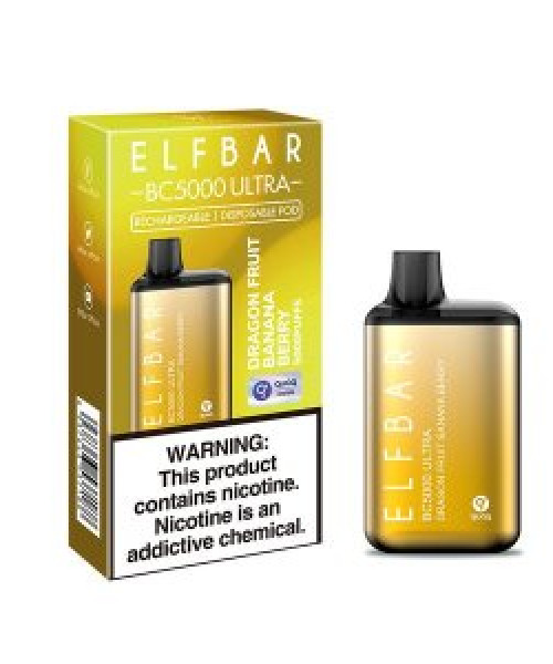 Электронная сигарета Elf Bar BC5000 - Драконий фрукт Банан Ягоды, 5000 затяжек
