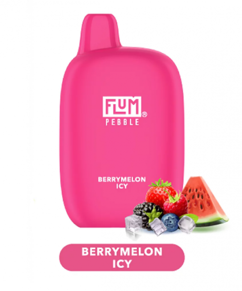 Электронная сигарета Flum Pebble - Berry Watermelon Ice (Ягоды Арбуз Лед), 6000 затяжек