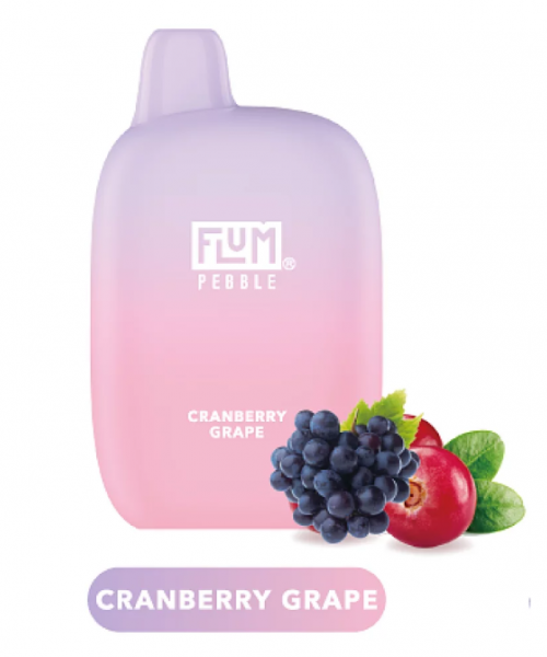 Электронная сигарета Flum Pebble - Cranberry Grape (Клюква Виноград), 6000 затяжек