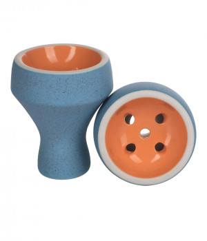Чаша Форма - Турка бетон (Голубой/Оранжевый)