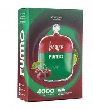 Электронная сигарета Fummo Bravo - Черешня Лайм, 4000 затяжек