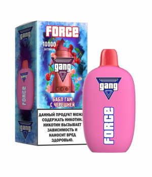 Электронная сигарета Gang Force - Бабл Гам С Черешней, 10000 затяжек