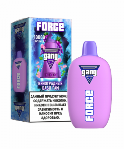Электронная сигарета Gang Force - Виноградный Бабл Гам, 10000 затяжек