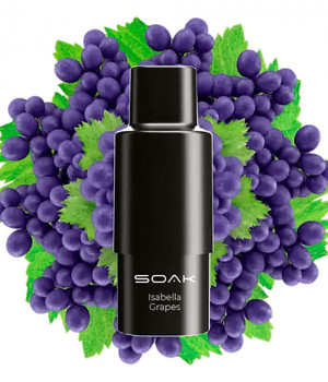 Картридж SOAK Q - Isabella Grapes (Виноград изабелла), 1500 затяжек