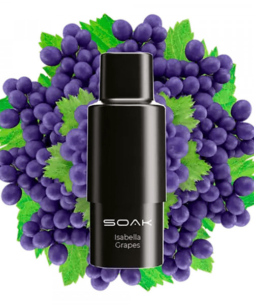Картридж SOAK Q - Isabella Grapes (Виноград изабелла), 1500 затяжек