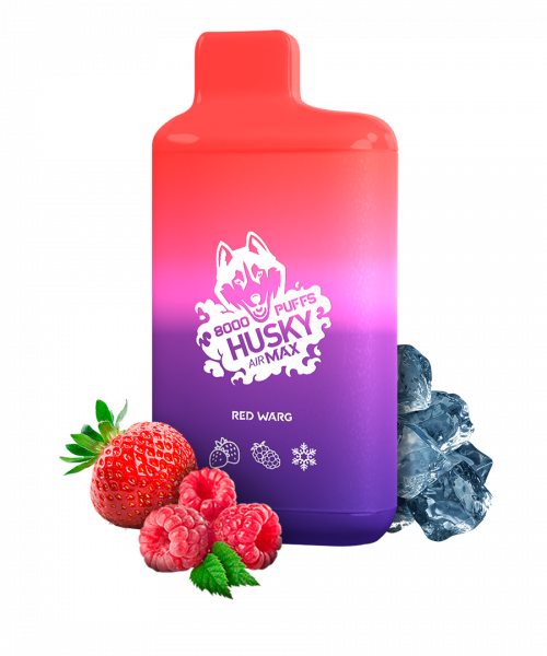 Электронная сигарета Husky Airmax - Red warg (Клубника,малина,лед), 8000 затяжек