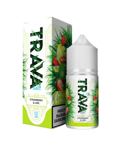 Жидкость Trava 30мл 20мг strong - Клубника-лайм-лёд (Strawberry Lime)