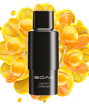 Картридж SOAK Q - Lemon Lollipops (Лимонные леденцы), 1500 затяжек