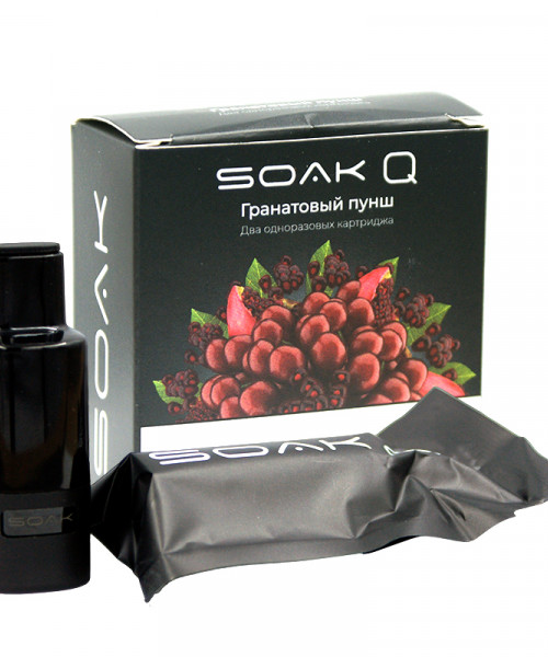 Картридж SOAK Q - Pomegranate Punch (Гранатовый пунш), 3000 затяжек