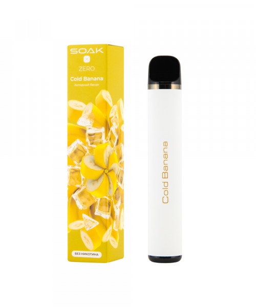Электронная сигарета Soak X Zero - Cold banana (холодный банан с кислинкой), 1500 затяжек