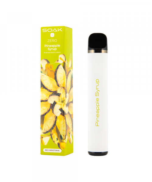 Электронная сигарета Soak X Zero - Pineapple Syrup (Ананасовый сироп), 1500 затяжек