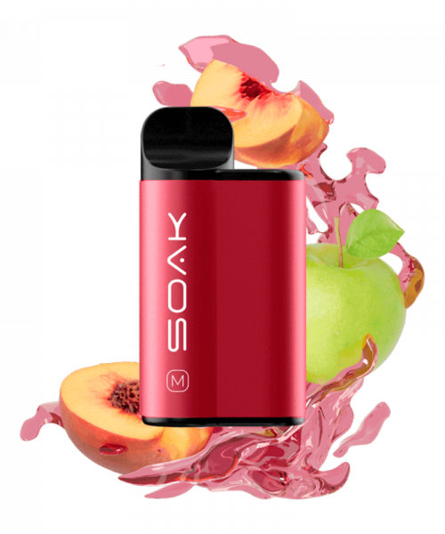 Электронная сигарета Soak M 4000 - Apple Peach Bonbon (Яблоко персик), 4000 затяжек