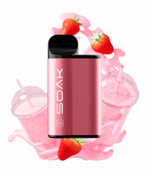 Электронная сигарета Soak M 4000 - Strawberry Cream Dream (Клубничный милкшейк), 4000 затяжек