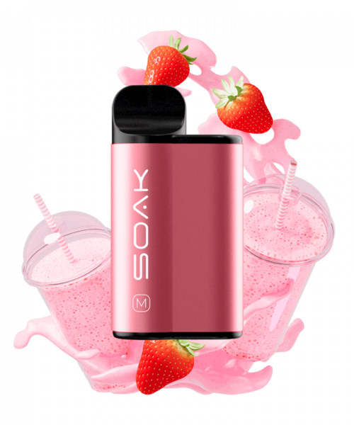Электронная сигарета Soak M 4000 - Strawberry Cream Dream (Клубничный милкшейк), 4000 затяжек