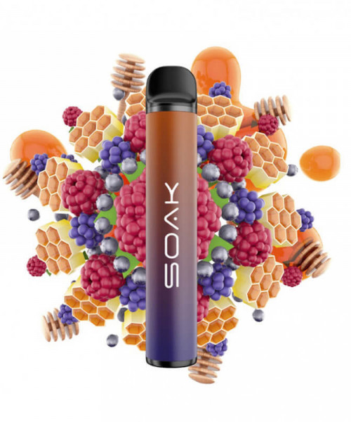 Электронная сигарета Soak X - Dark Honey Berries (Темный мед с ягодами), 1500 затяжек