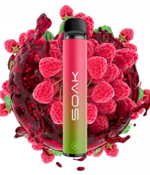 Электронная сигарета Soak X - Raspberry Soda (Малиновая Газировка), 1500 затяжек