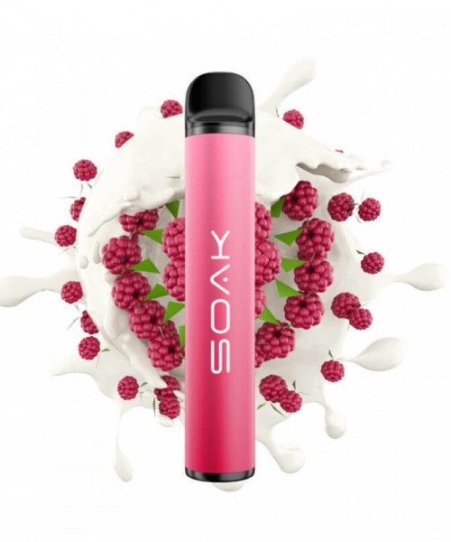 Электронная сигарета Soak X - Raspberry Yogurt (Малиновый йогурт), 1500 затяжек