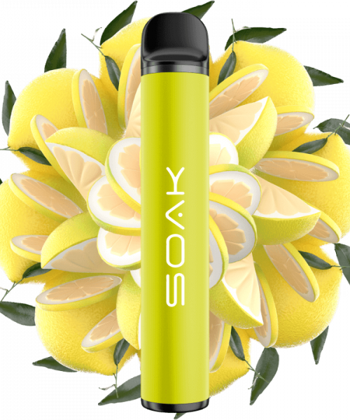 Электронная сигарета Soak X - True Lemon (Кислый Лимон), 1500 затяжек