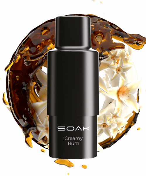 Картридж SOAK Q - Creamy Rum (Кремовый ром), 1500 затяжек