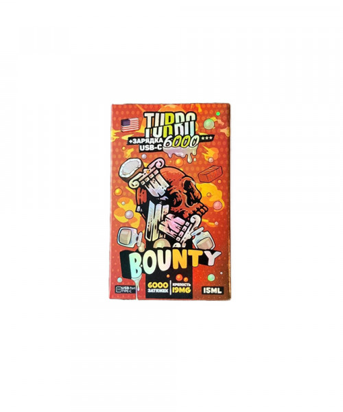 Электронная сигарета Turbo - Баунти, 6000 затяжек