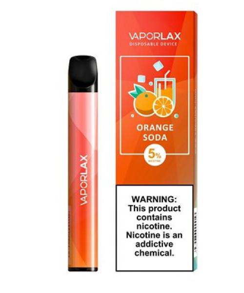 Электронная сигарета Vaporlax - Orange soda (Апельсиновая газировка), 800 затяжек