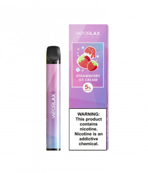Электронная сигарета Vaporlax - Strawberry Ice cream (Клубничное мороженое), 800 затяжек