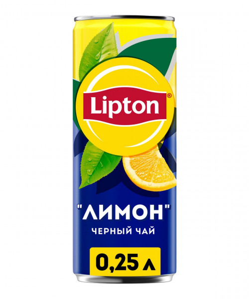 Напиток Lipton - Черный чай Лимон, 0.25 л